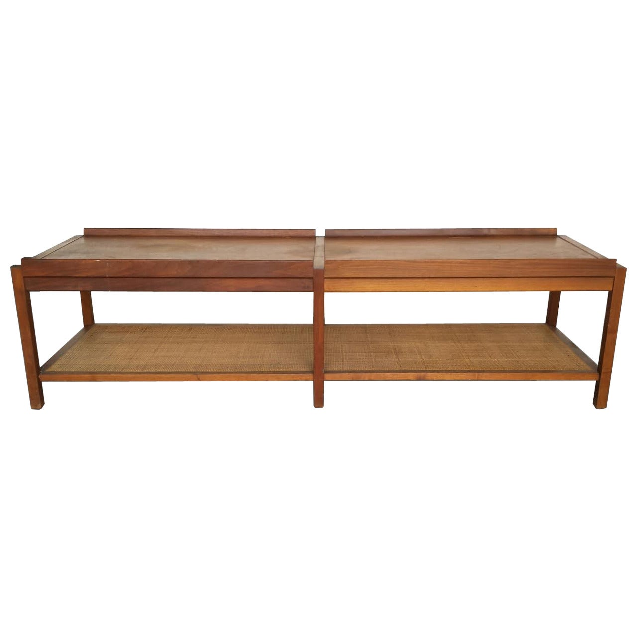 Coffee Table, Large Mid-Century, Two-Tier Coffee Table For Sale