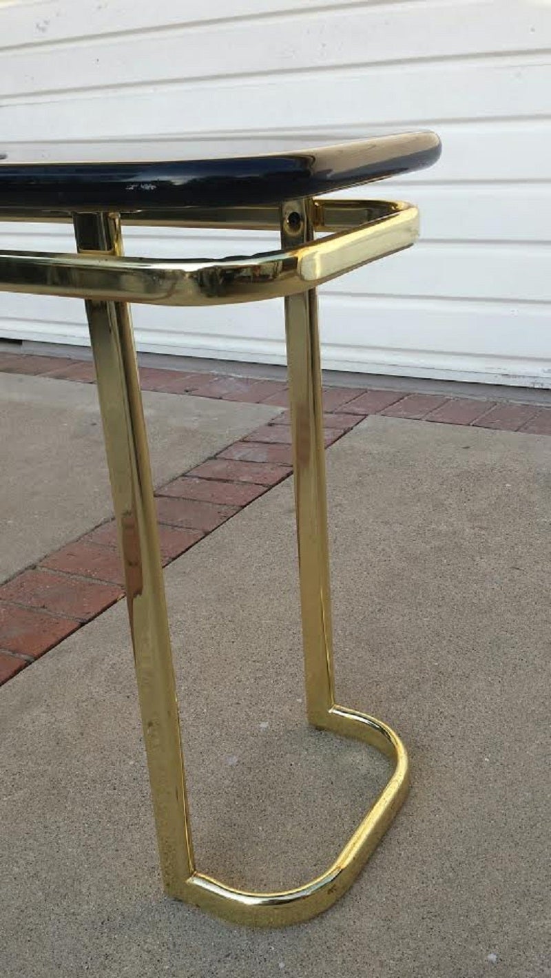 Mid Century Modern Mastercraft Style Console Table In Excellent Condition In Glendale, CA