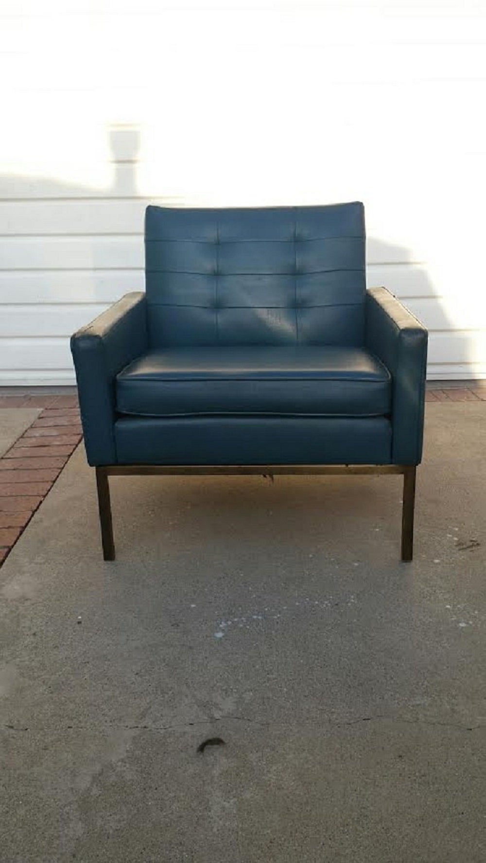 Armchair, Mid Century Modern Danish Blue Armchair