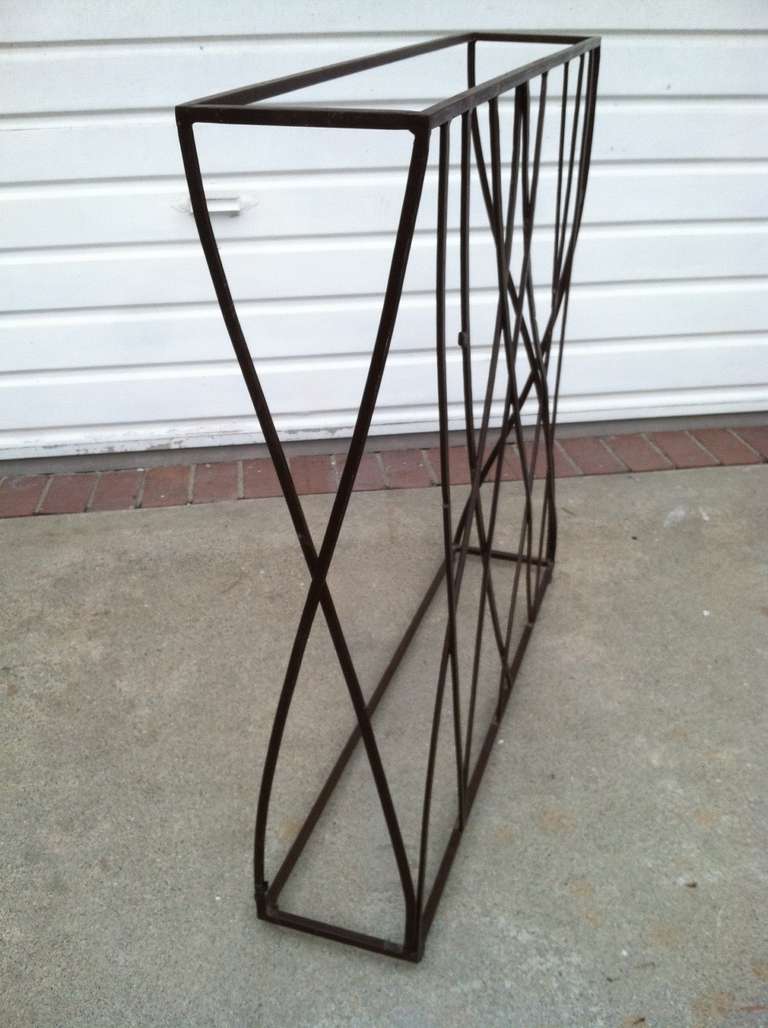 Wrought Iron Tall And Narrow Iron Console Table