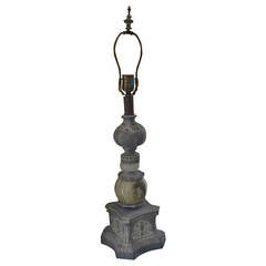 Table Lamp, Large Mid Century Marble Stone Table Lamp Table Lamp, Large Mid Century Marble Stone Table Lamp