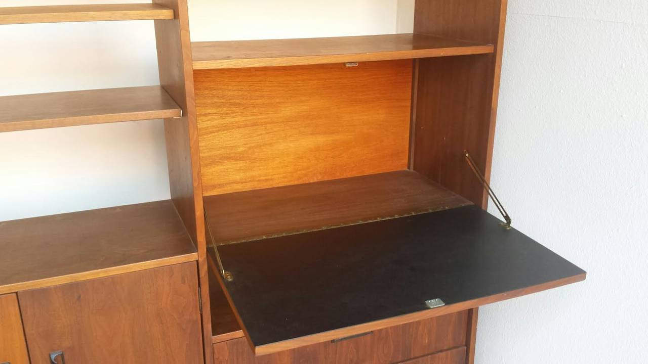 Mid-Century Modern Danish Wall Unit In Excellent Condition In Glendale, CA