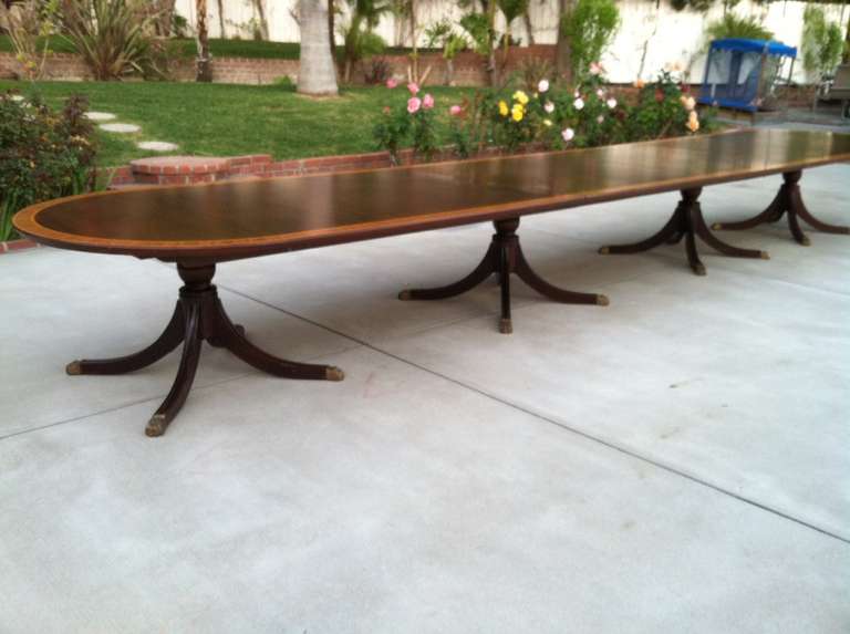 British Dining Table, Massive English Regency Style Table For Sale