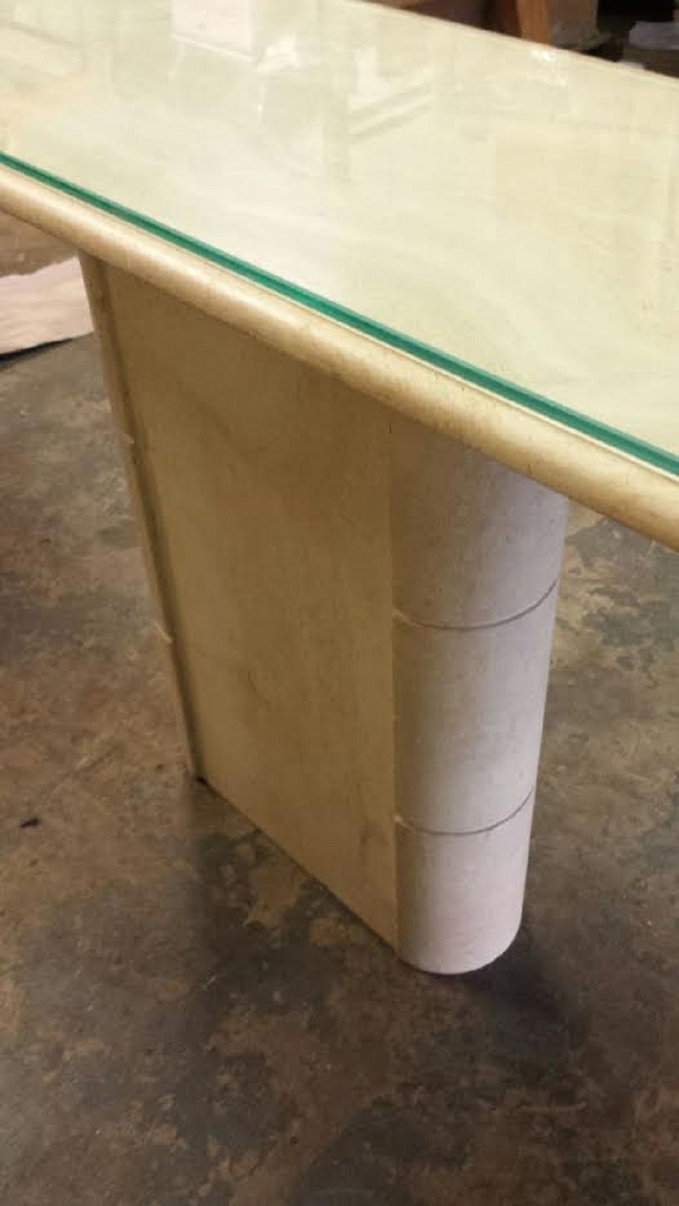 Marble Console Table In Excellent Condition In Glendale, CA