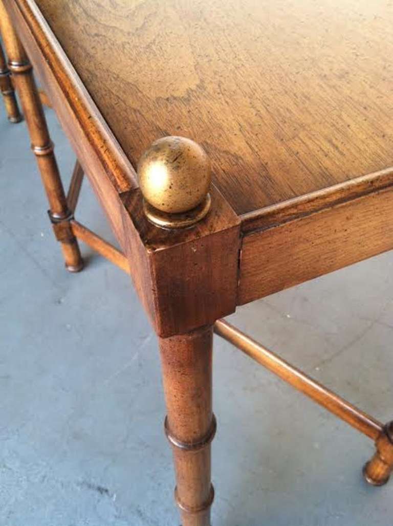 Mid Century Bamboo Console Table by Brandt In Excellent Condition In Glendale, CA