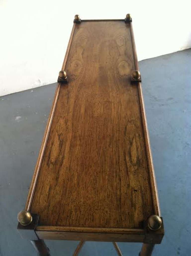 American Mid Century Bamboo Console Table by Brandt