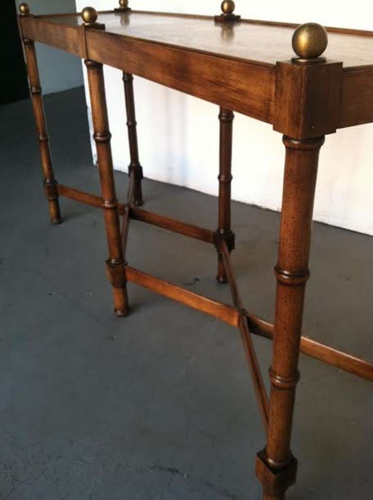 Mid-Century Modern Mid Century Bamboo Console Table by Brandt