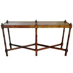 Mid Century Bamboo Console Table by Brandt