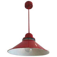 Red Industrial Pendant Lamp