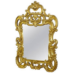 french Mirror, French Louis XV Baroque Style Wall Gold Mirror