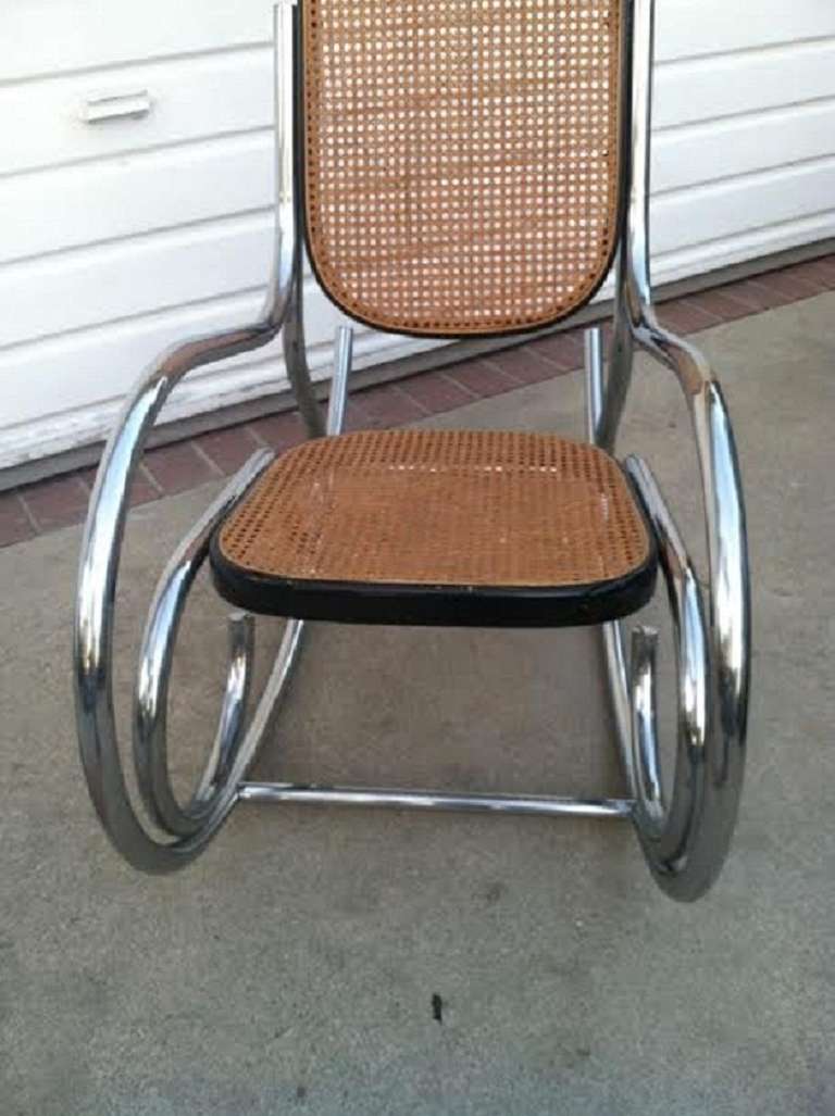 American Rocking Chair Cane and Chrome