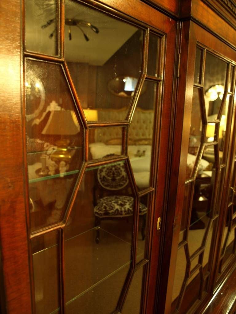 Regency Mahogany Breakfront Boockcase