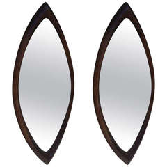 Vintage Pair of Midcentury Ellipse Mirrors