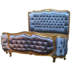 Louis XV Style King Size Bed Finished in Gold Leaf