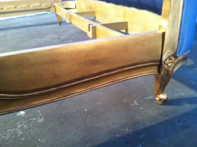 Louis XV Style King Size Bed Finished in Gold Leaf 5