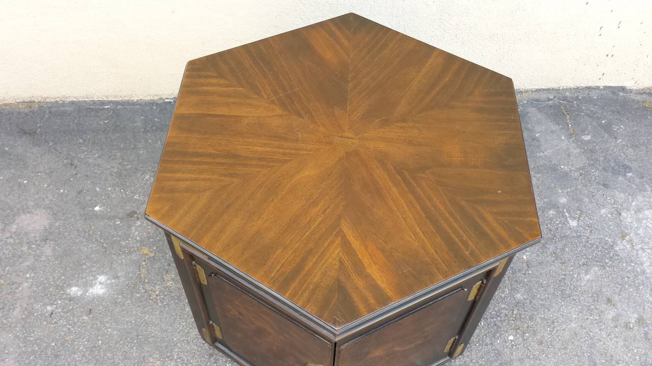 Mid-20th Century End Tables,  Pair of Mid-Century Monteverdi Style Side Tables Burl Wood For Sale
