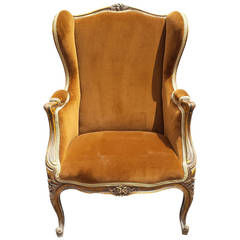 French Chair, French Louis XV Style Bergere Armchair