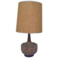 Midcentury Danish Cork Lamp