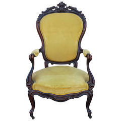 French Chair, French Louis XV Baroque Style Side Armchair