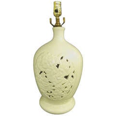 Retro Blanc De Chine Porcelain Table Lamp
