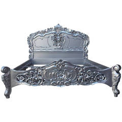 French Rococo or Louis XV Style Queen Size Bed