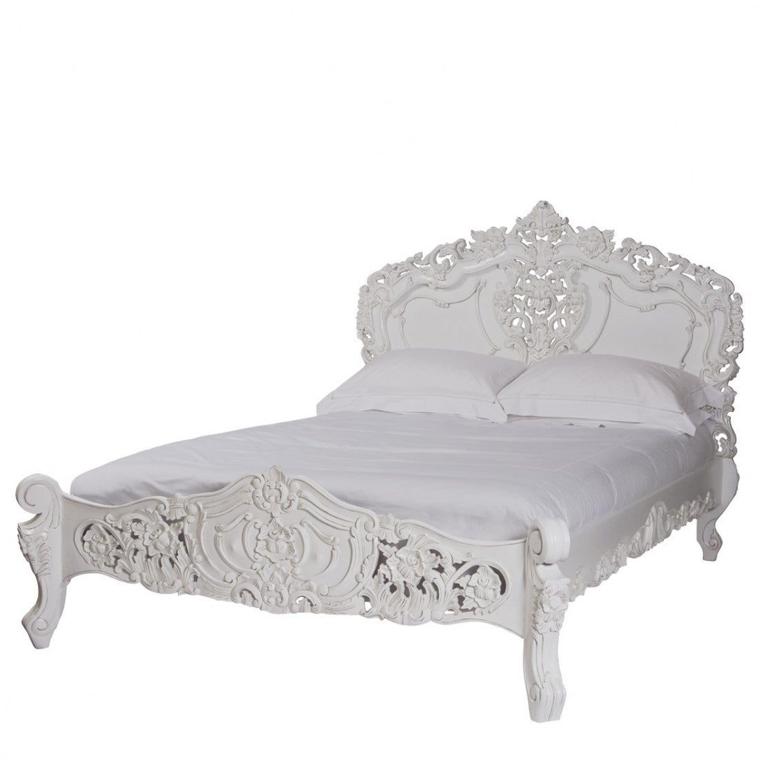 20th Century French Rococo or Louis XV Style Queen Size Bed
