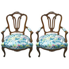 Pair French Armchairs