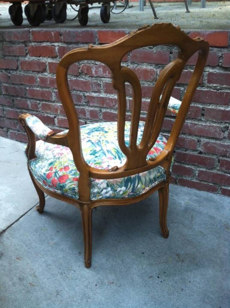 Pair French Armchairs For Sale 1