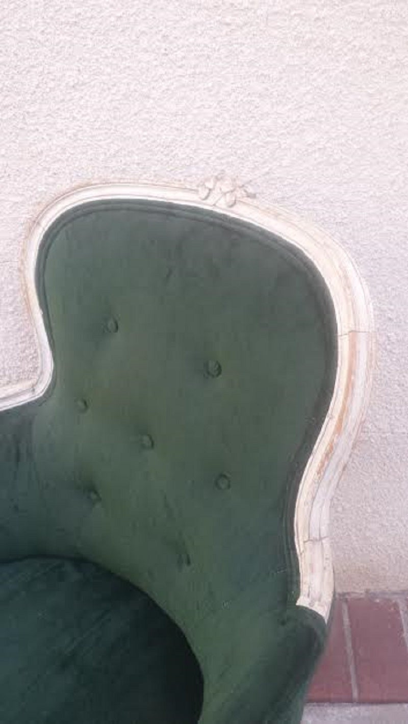 French Bergere Armchair In Excellent Condition For Sale In Glendale, CA