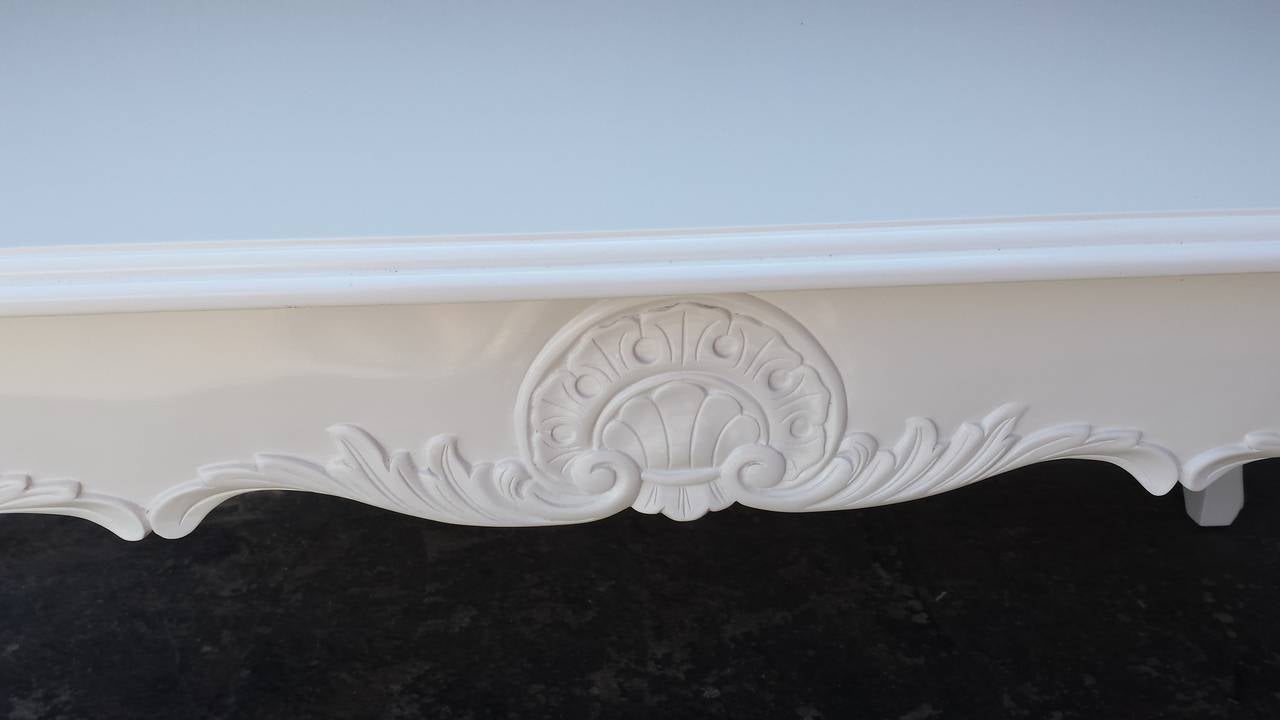 Dining table, French Louis XV Style White Dining Table For Sale 2