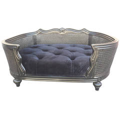 French XV Style Cane Pet Bed