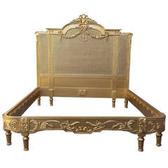 Vintage French Louis XV Style Queen Bed