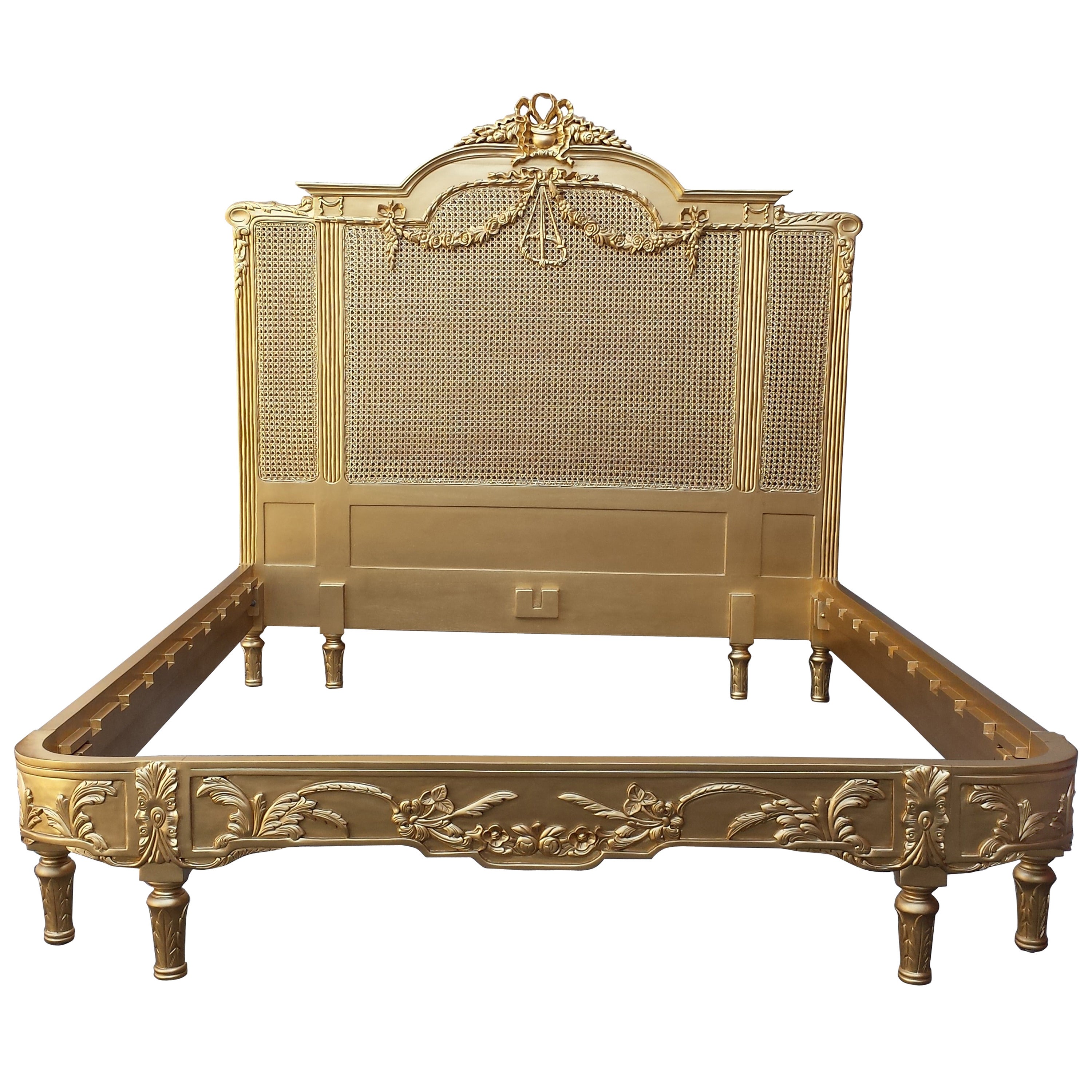 French Louis XV Style Queen Bed