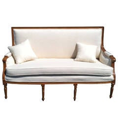 French Louis XVI Style Sofa in Beige