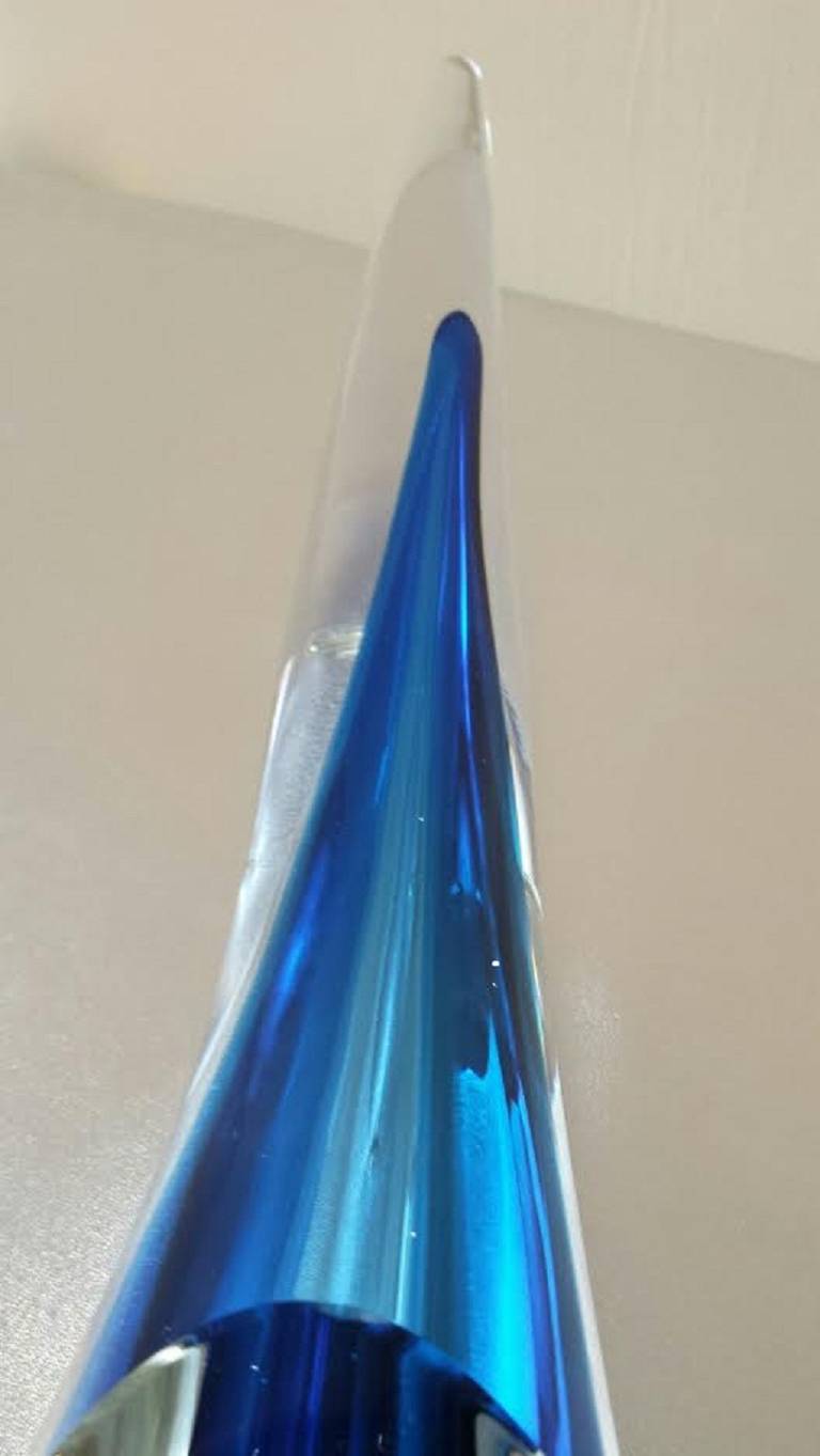 Glass Horn by Goran Warff Limited Edition In Excellent Condition For Sale In Glendale, CA