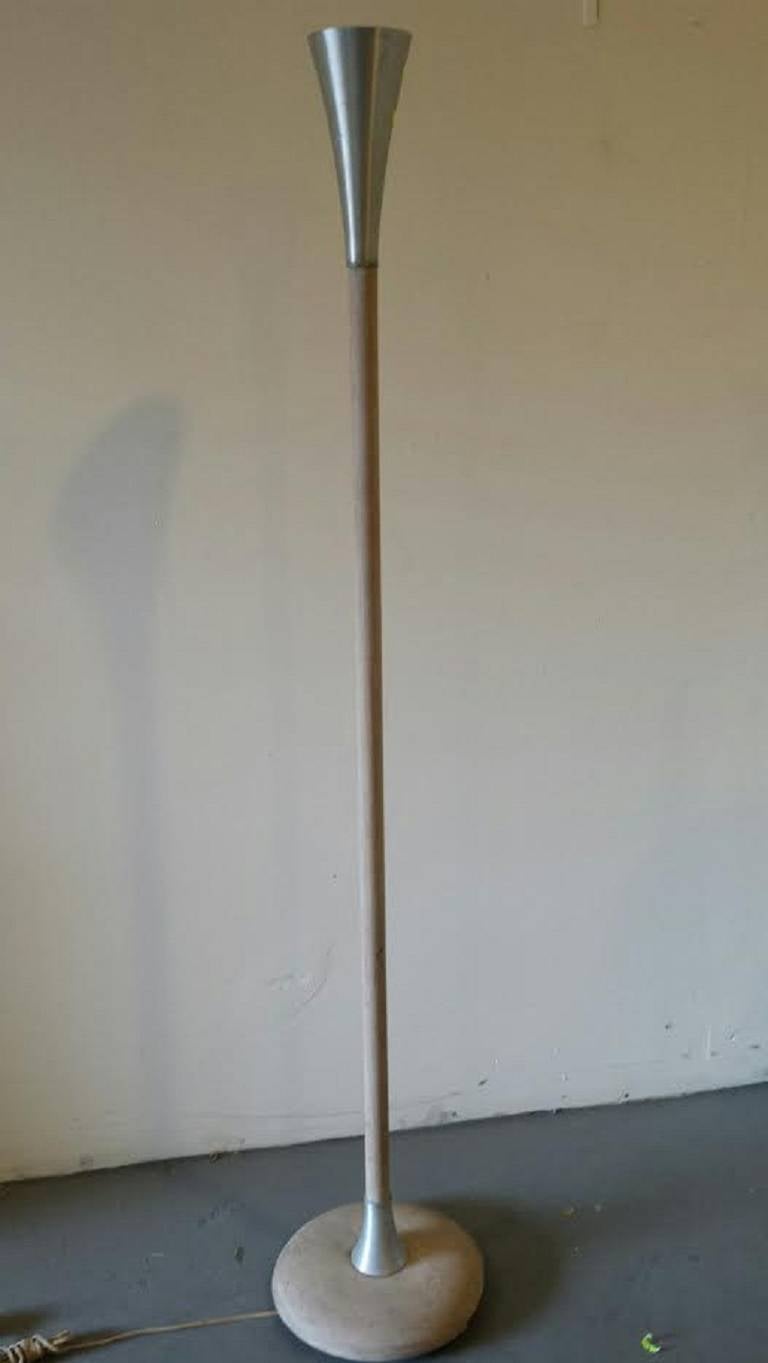 Mid-Century Wooden Floor Lamp