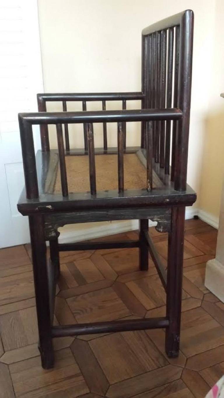 Arm Chair, Pair of Chinese Armchairs in Huanghuali Style In Excellent Condition For Sale In Glendale, CA