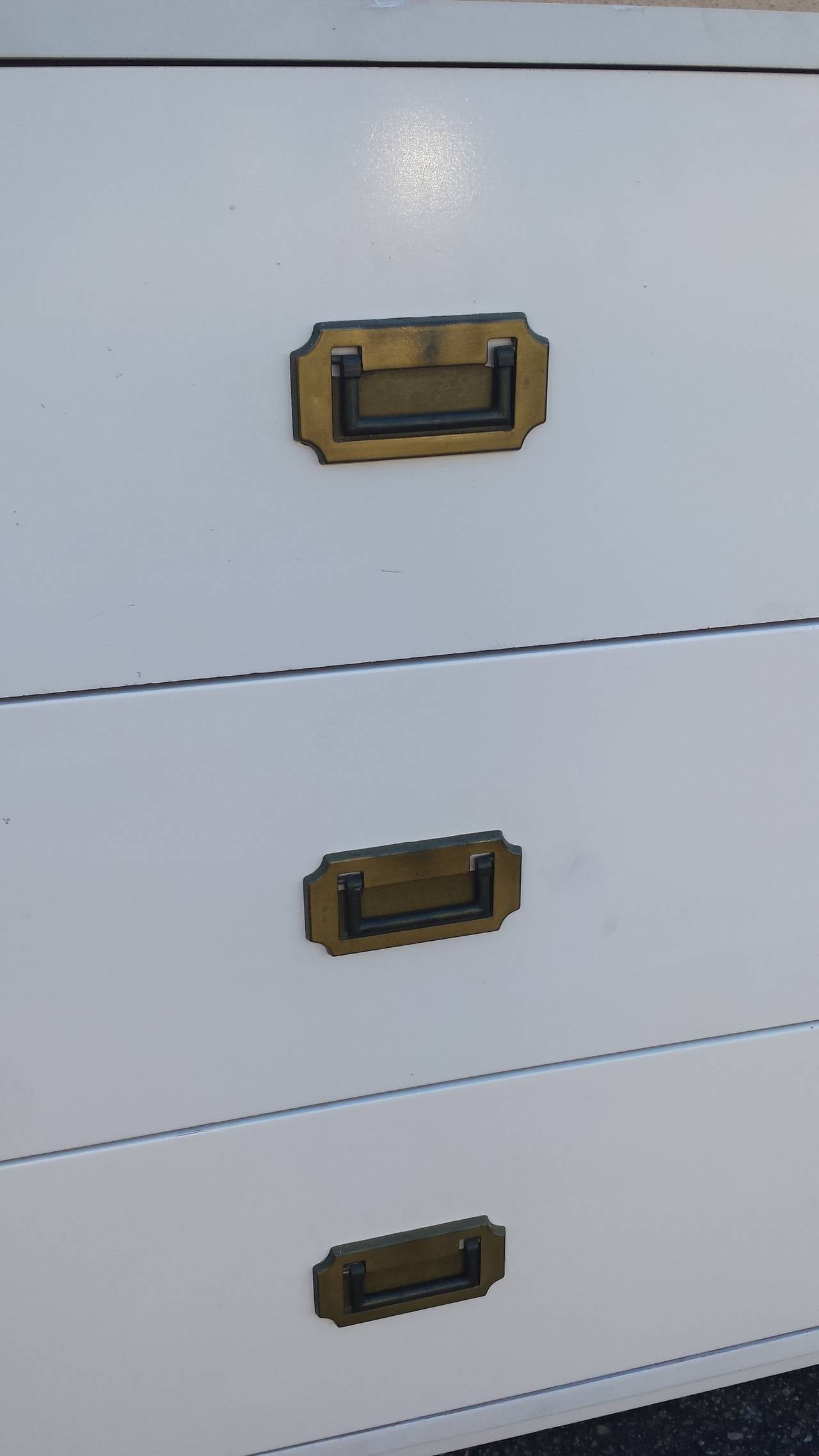 Dresser, Mid Century White Six-Drawer Dresser