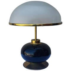 Lamp, Large Mid Century Desk Lamp Mushroom Shade