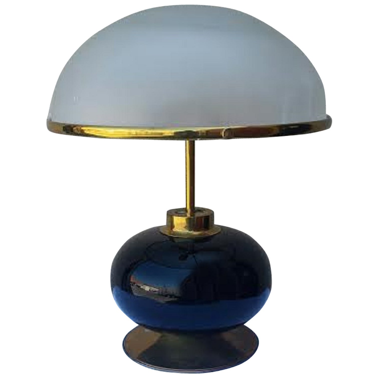 Lamp, Large Mid Century Desk Lamp Mushroom Shade For Sale