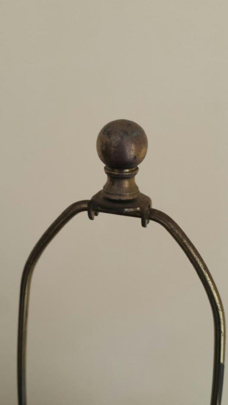20th Century Leopard Table Lamp with Brass Finial For Sale