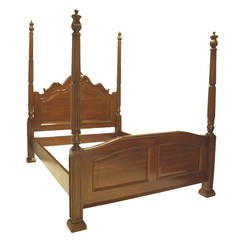 French Louis XV Style Four Poster Queen Size Bed