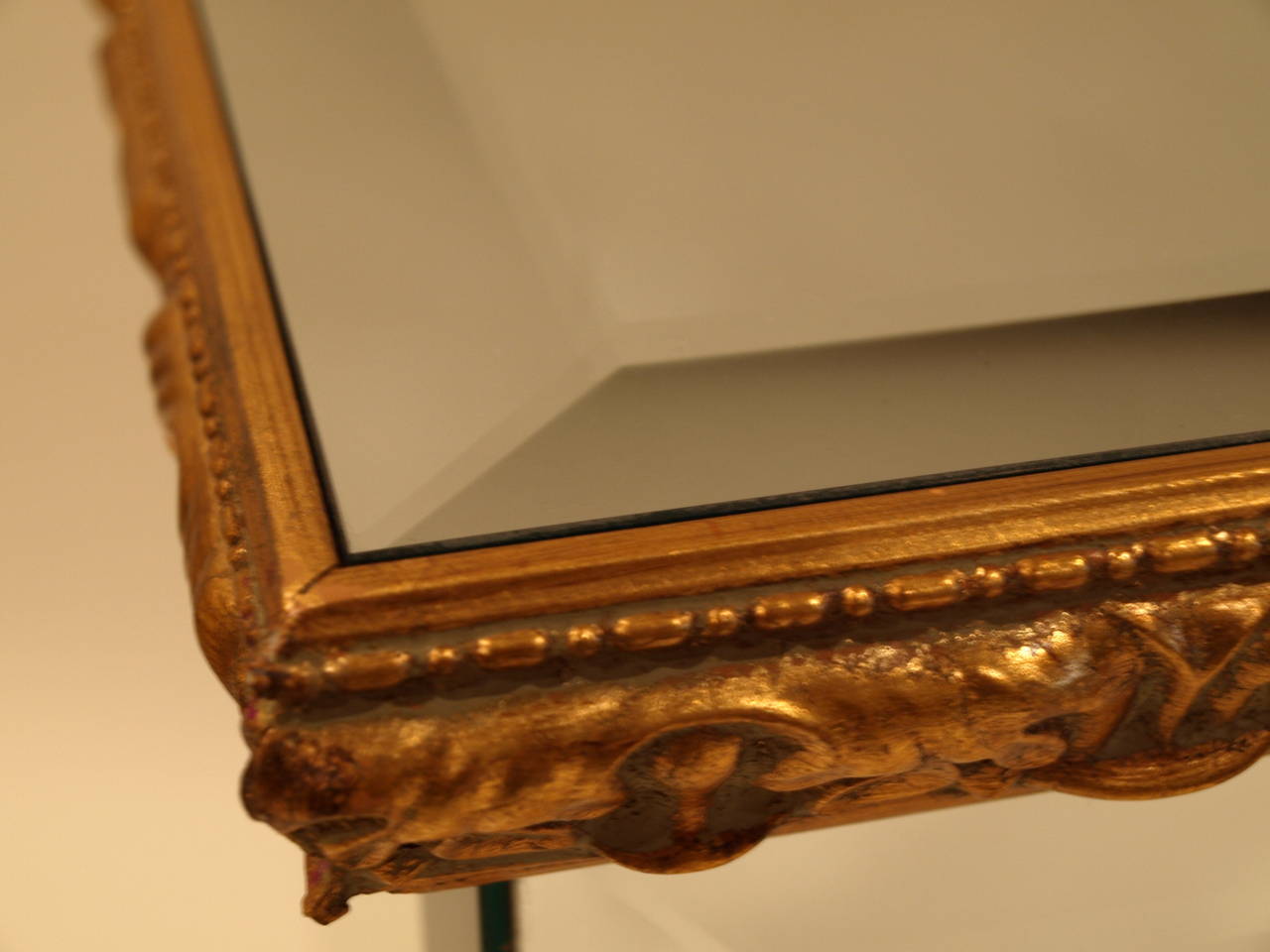 Mid Century style Mirrored Pedestal Column Table For Sale at 1stDibs