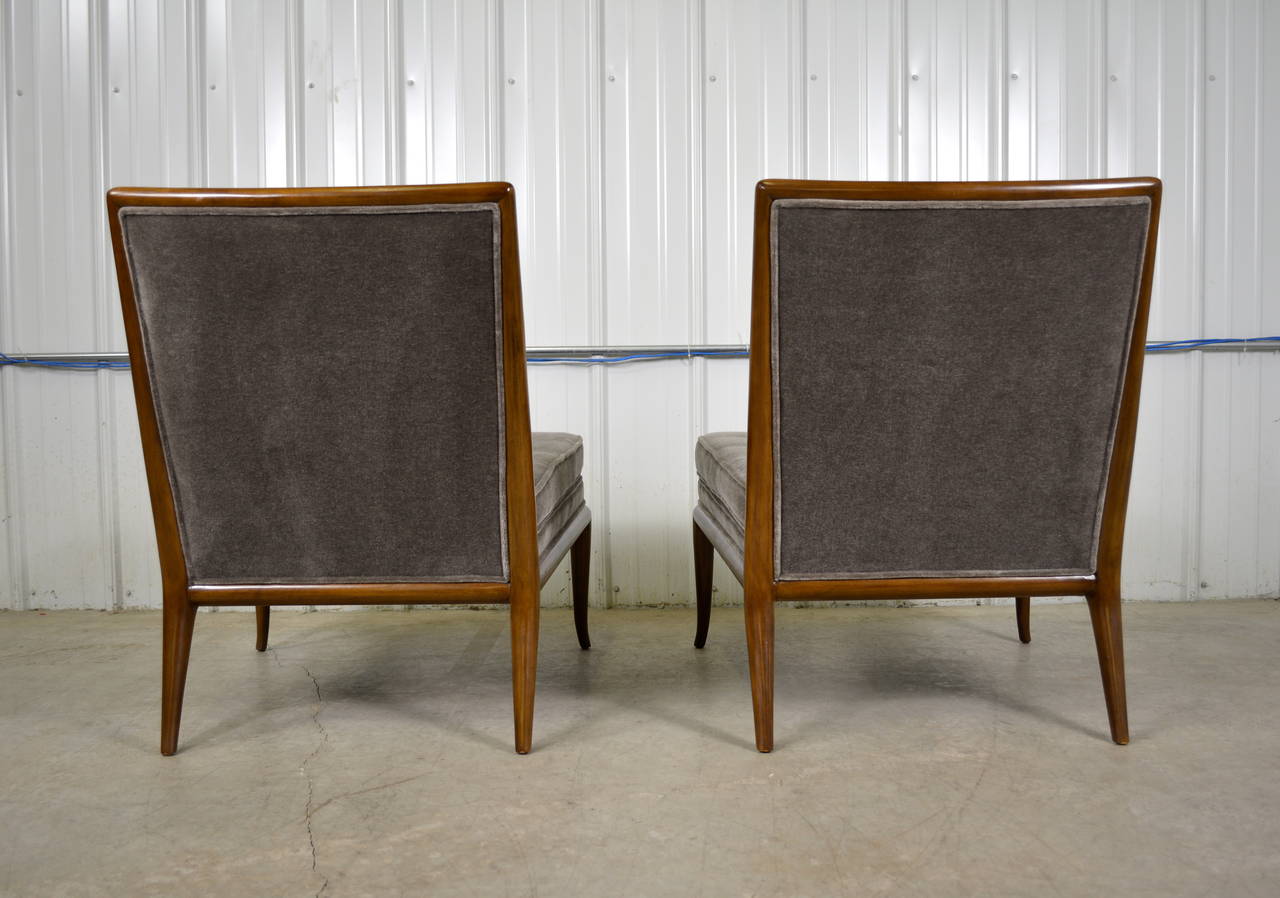 Mid-20th Century T.H. Robsjohn-Gibbings Pair of Slipper Chairs