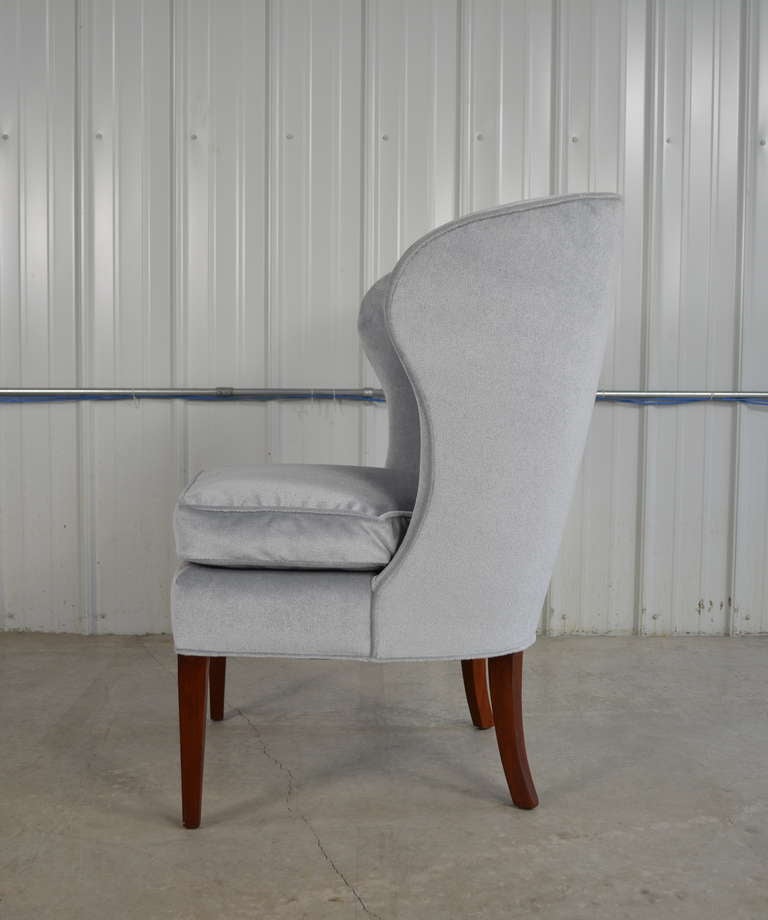 Mid-20th Century Early Scandinavian Modern Wingback Slipper Chair