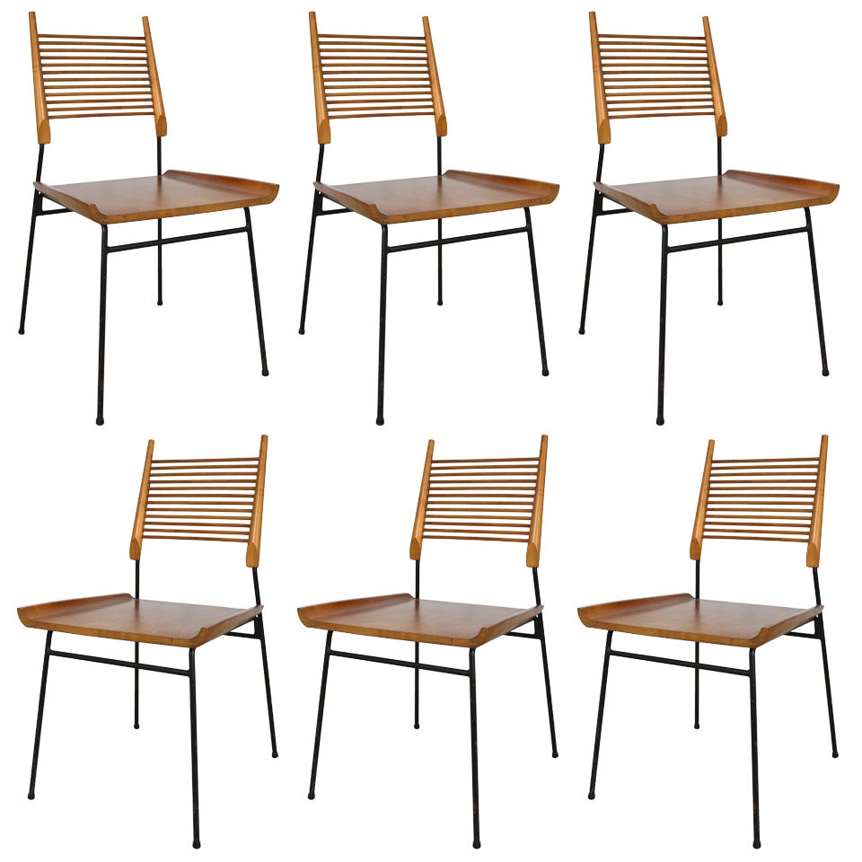 Paul McCobb Set of 6 Shovel Dining Chairs for Winchendon