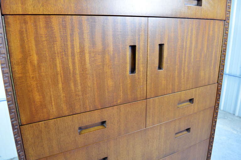 Tall Dresser by Frank Lloyd Wright In Excellent Condition In Loves Park, IL