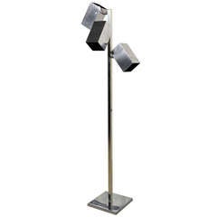 Mid Century Modern Chrome Floor Lamp by Koch 
Lowy