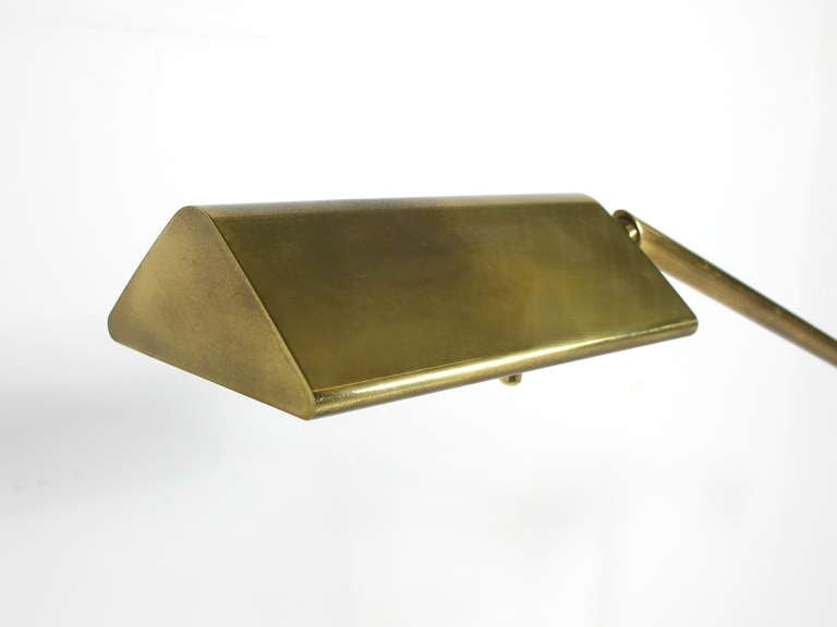 Adjustable Brass Floor Reading Lamp by Chapman 1