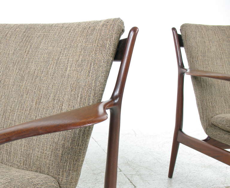 Mid-20th Century Pair of Finn Juhl Delegate Arm Chairs
